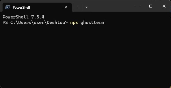 npx ghostterm